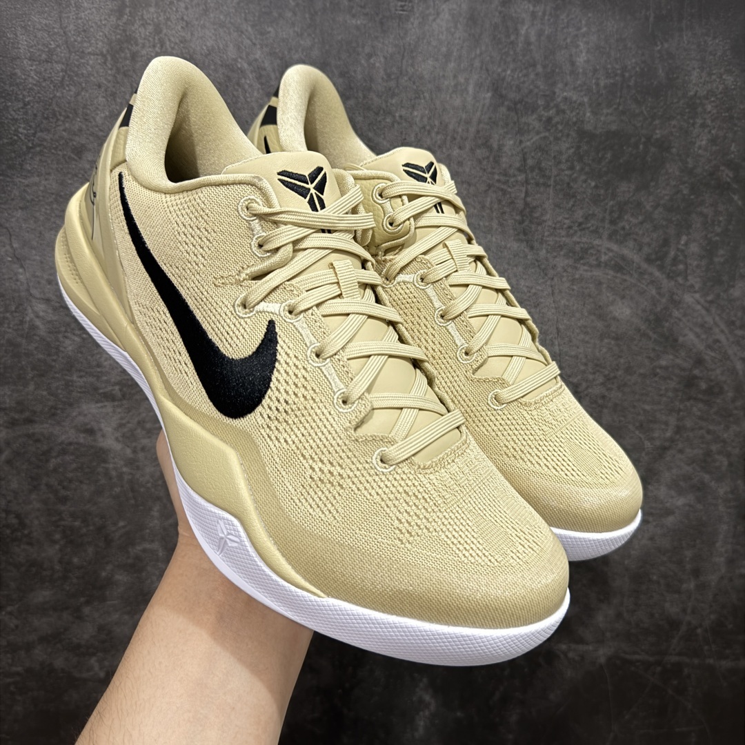 NK Zoom Kobe Ⅷ System 科比8代复刻实战运动低帮文化篮球鞋 卡其色 HM6469