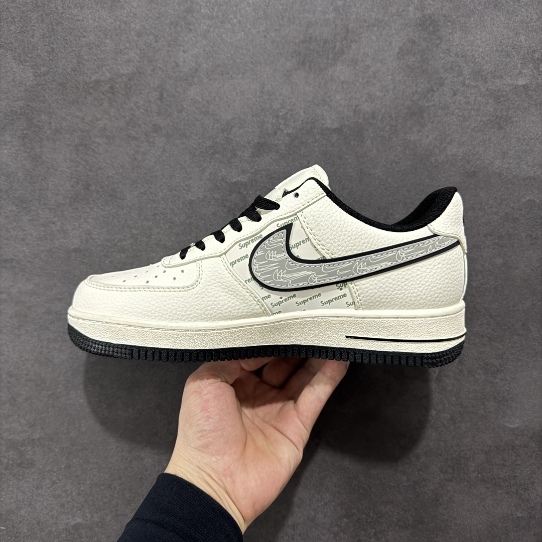  
【定制版】NIke Air Force 1 '07 Low “Supreme联名——重影黑勾”空军一