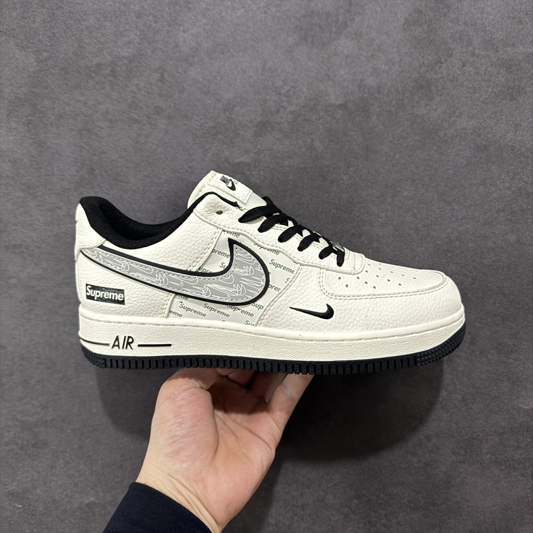  
【定制版】NIke Air Force 1 '07 Low “Supreme联名——重影黑勾”空军一