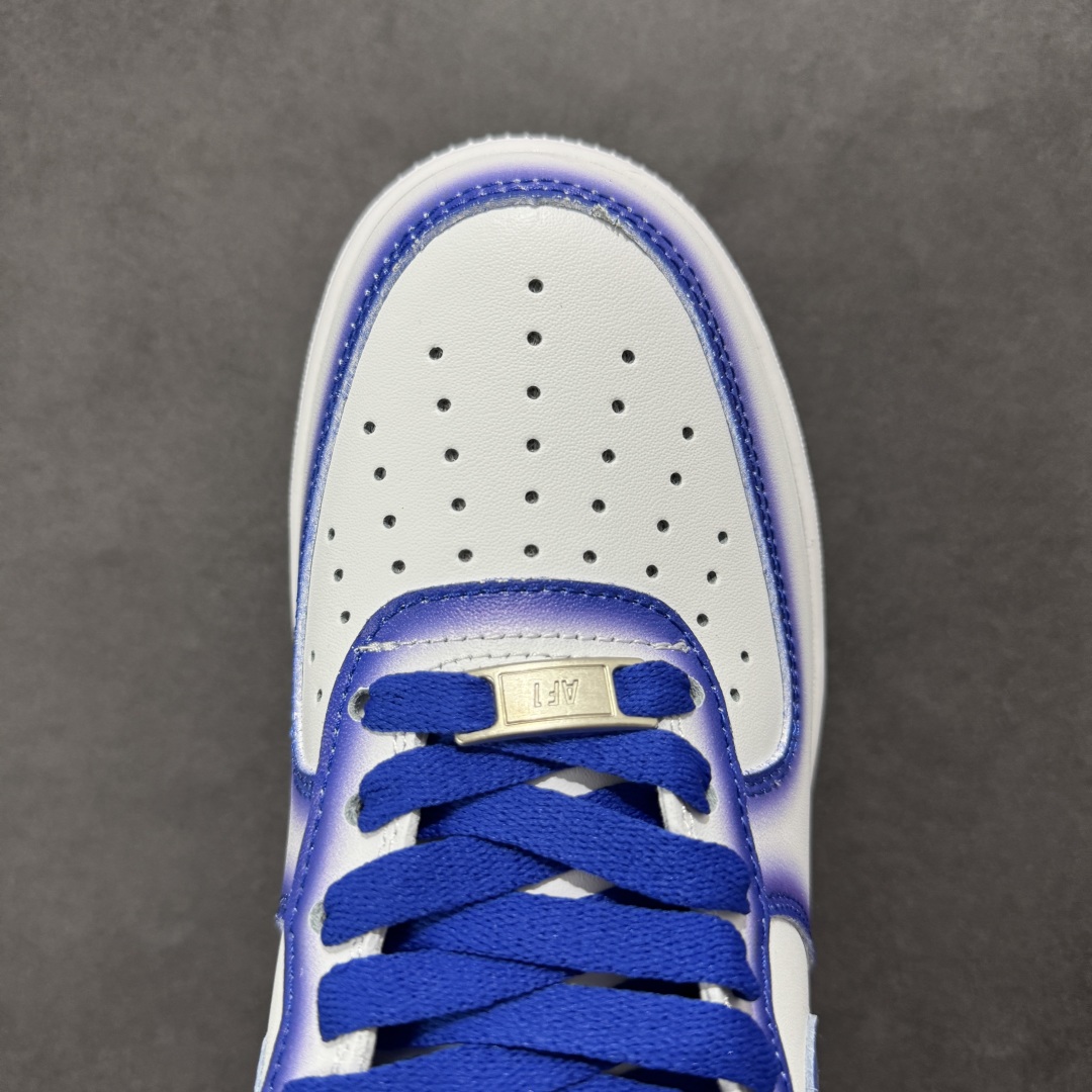  
【定制版】Nike Air Force 1 Low 07 白蓝晕染 原楦头原纸板 打造纯正低帮空军版