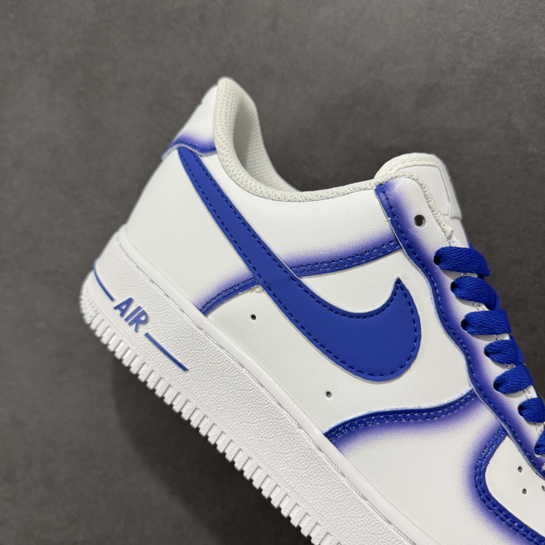  
【定制版】Nike Air Force 1 Low 07 白蓝晕染 原楦头原纸板 打造纯正低帮空军版
