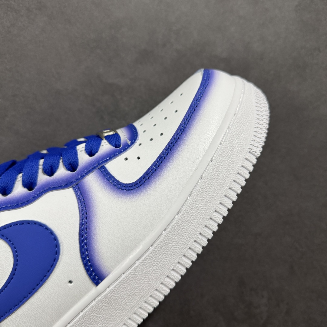  
【定制版】Nike Air Force 1 Low 07 白蓝晕染 原楦头原纸板 打造纯正低帮空军版