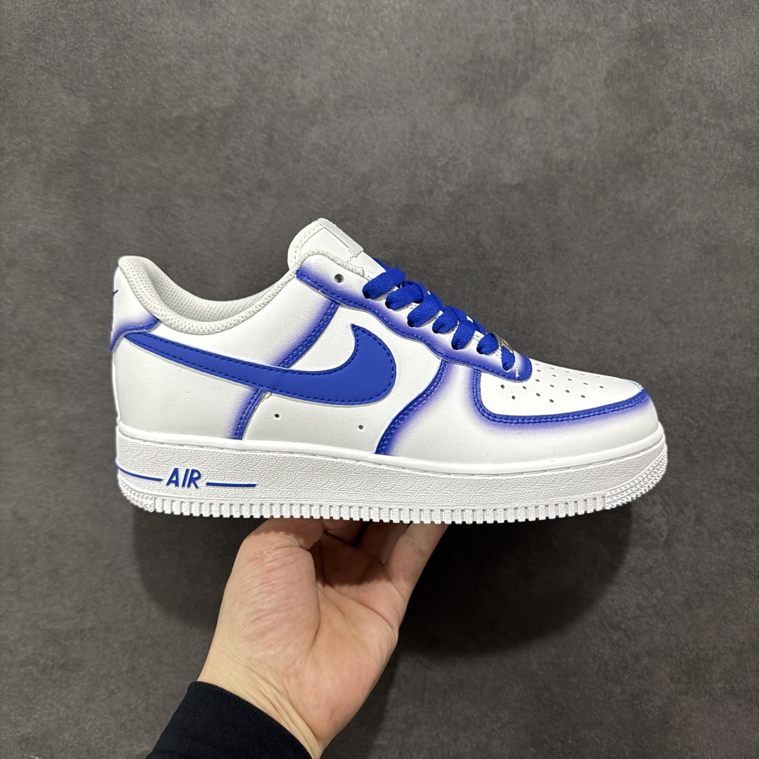  
【定制版】Nike Air Force 1 Low 07 白蓝晕染 原楦头原纸板 打造纯正低帮空军版