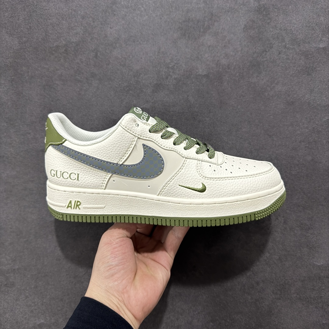  
【定制版】Nike Air Force 1'07 Low 古驰联名 绿灰花纹 空军一号低帮休闲板鞋 