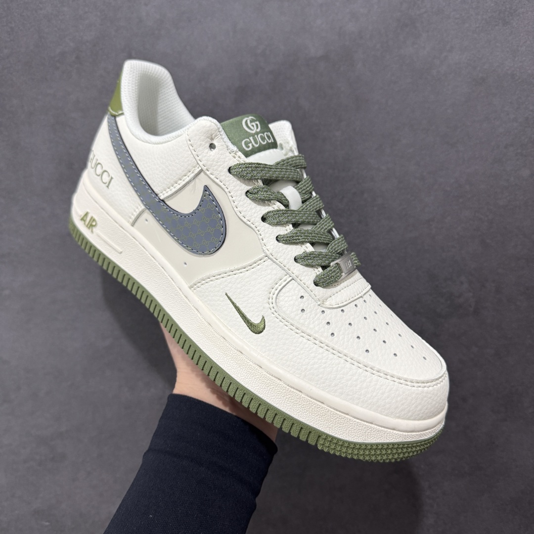 
【定制版】Nike Air Force 1'07 Low 古驰联名 绿灰花纹 空军一号低帮休闲板鞋 