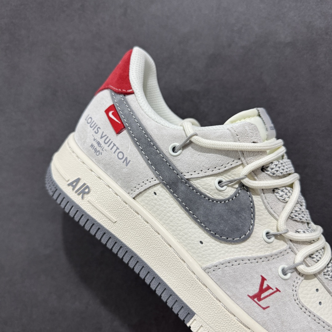  
【定制版】Nike Air Force 1'07 Low LV联名 双拼红尾抽绳 空军一号低帮休闲板