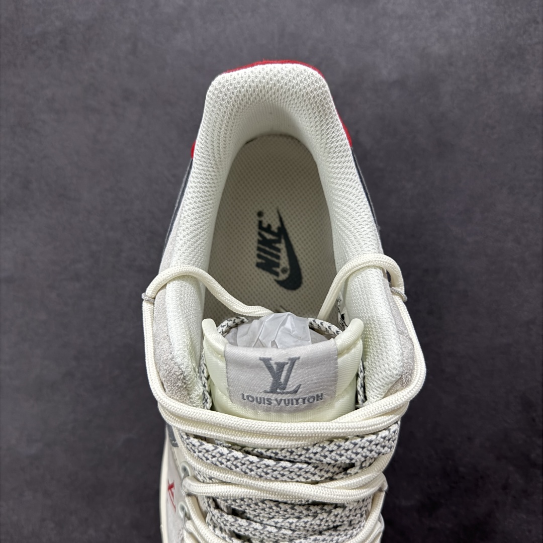  
【定制版】Nike Air Force 1'07 Low LV联名 双拼红尾抽绳 空军一号低帮休闲板