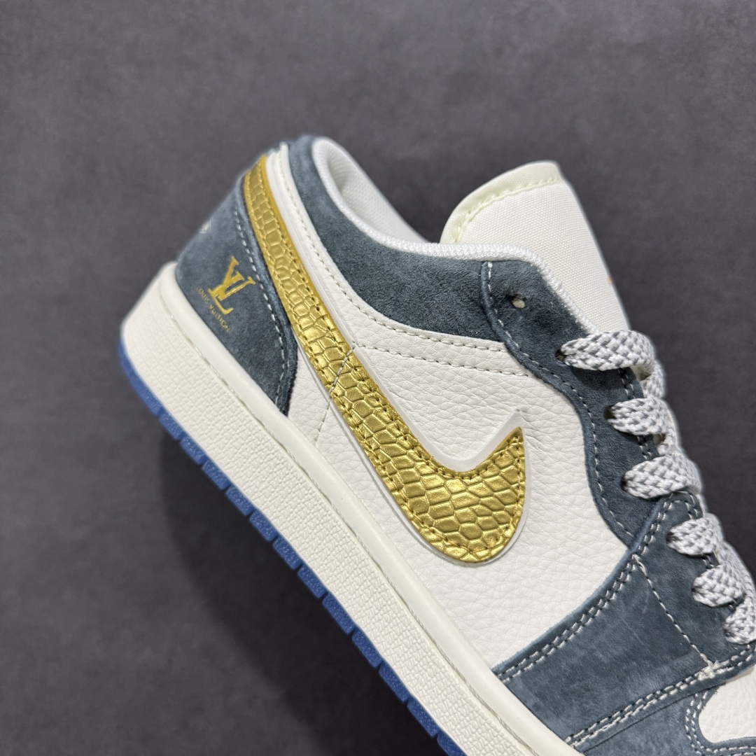 280 【定制版】Air Jordan 1 Low AJ1 乔1 LV联名 金勾蛇鳞 高端定制 低帮复古篮球鞋 XX3168-167