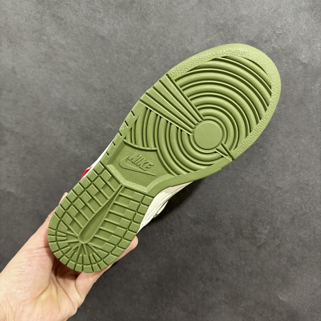 
【定制版】Nike SB Dunk Low Sup系列 绑带米白绿勾 周年高端定制 低帮休闲板鞋 D
