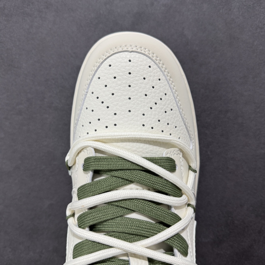  
【定制版】Nike SB Dunk Low Sup系列 绑带米白绿勾 周年高端定制 低帮休闲板鞋 D