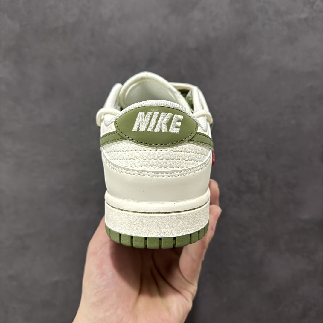  
【定制版】Nike SB Dunk Low Sup系列 绑带米白绿勾 周年高端定制 低帮休闲板鞋 D