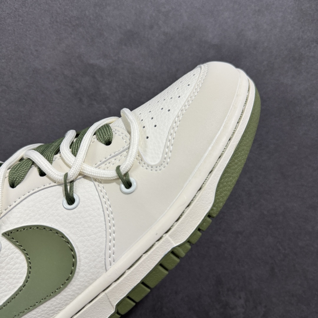  
【定制版】Nike SB Dunk Low Sup系列 绑带米白绿勾 周年高端定制 低帮休闲板鞋 D