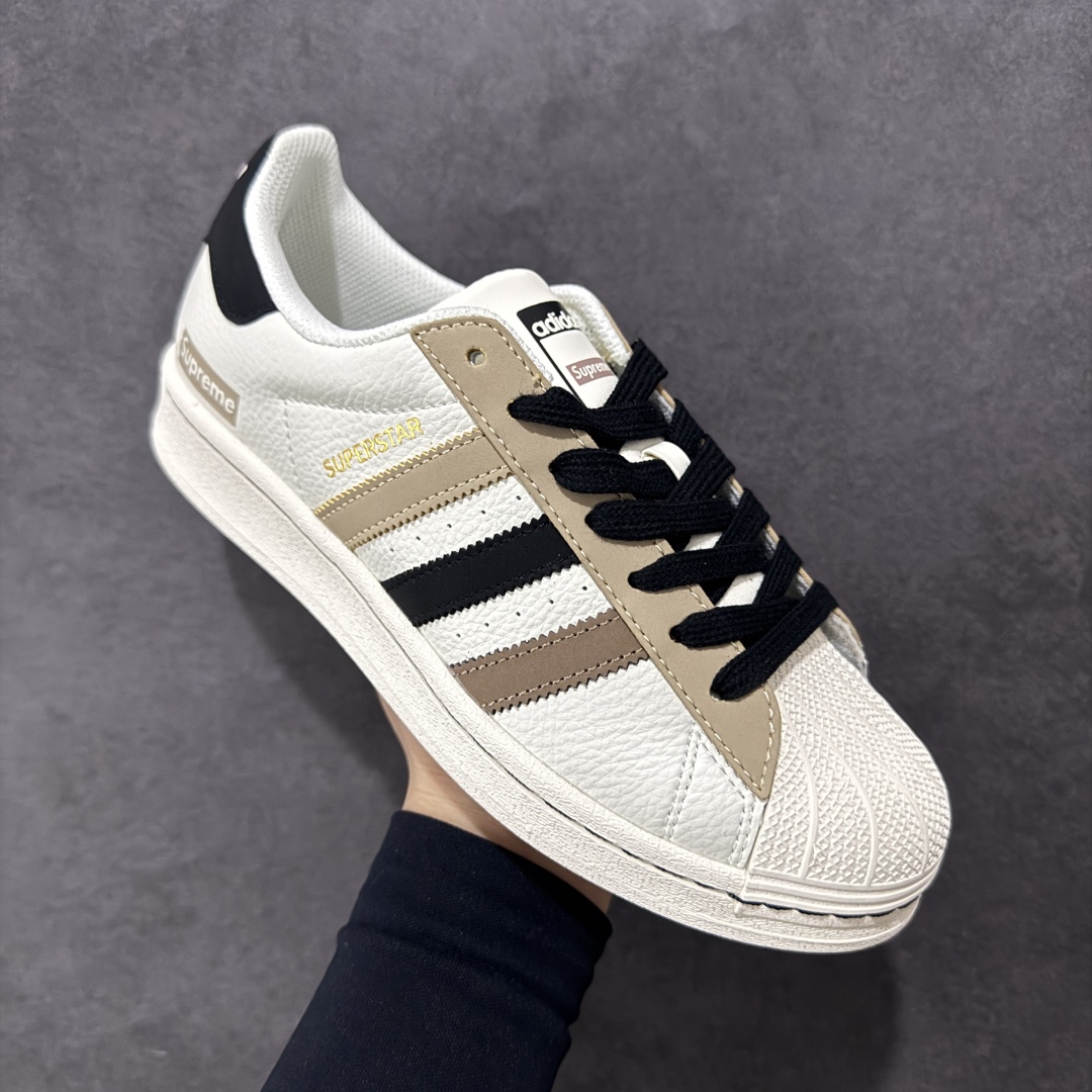 【定制版】AD Original Superstar x Supreme 白黑棕 SD6810
