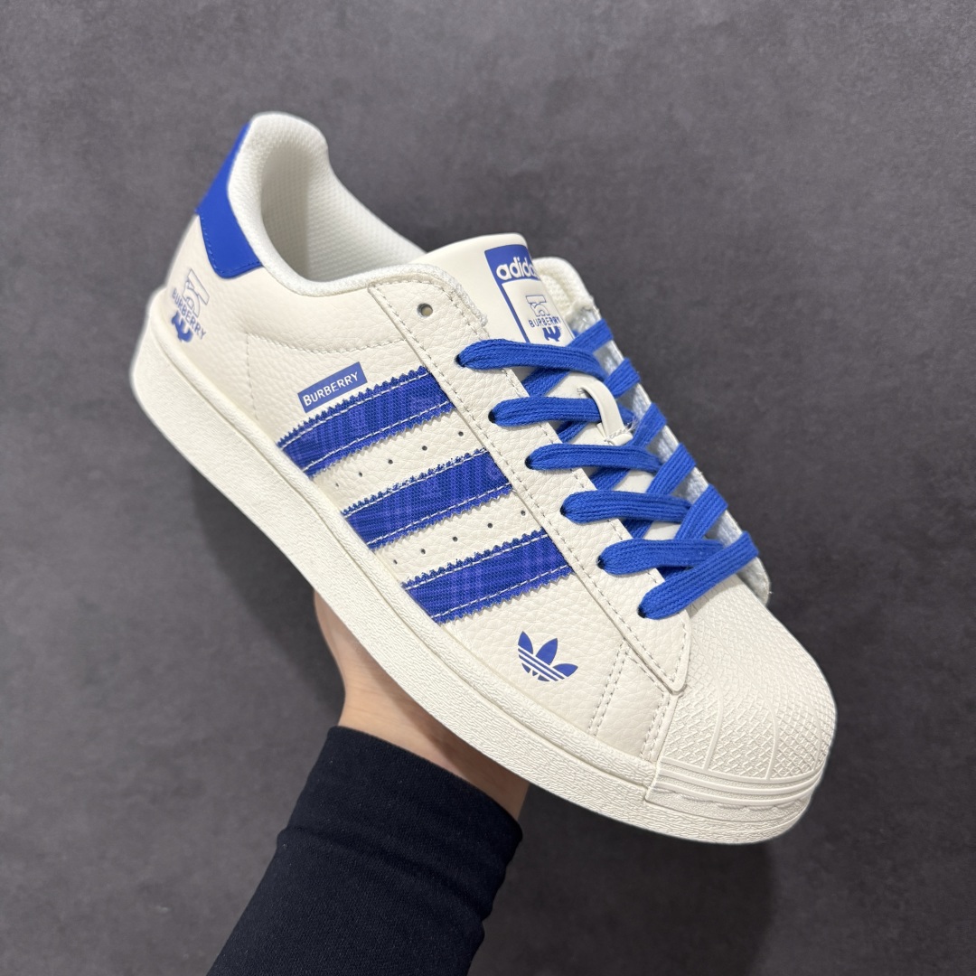 
【定制版】AD Originals Superstar x Burbrry 白蓝
采用全新头层拼接皮