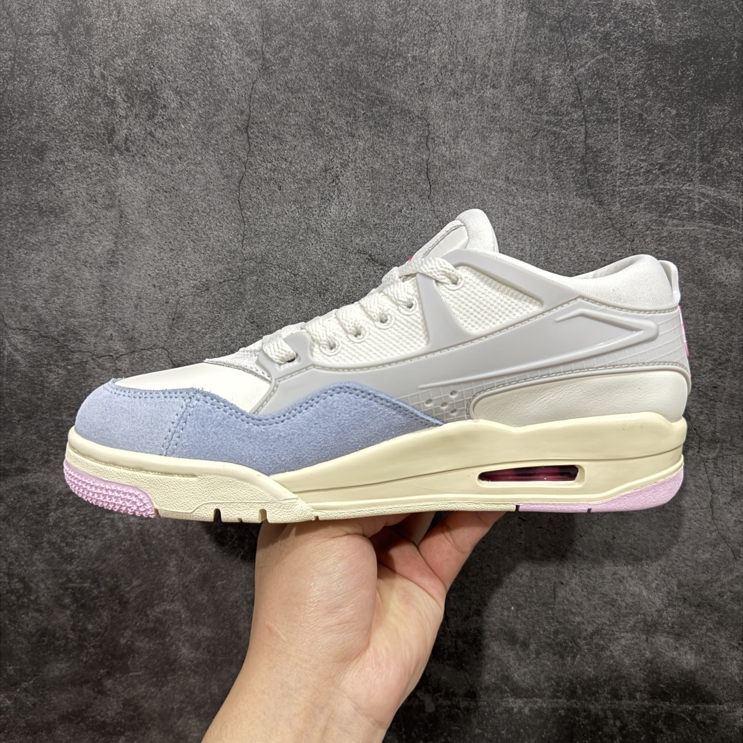 【纯原版】Air Jordan AJ4 RM 重置 重制版低帮复古篮球鞋 马卡龙白绿粉 IB4466