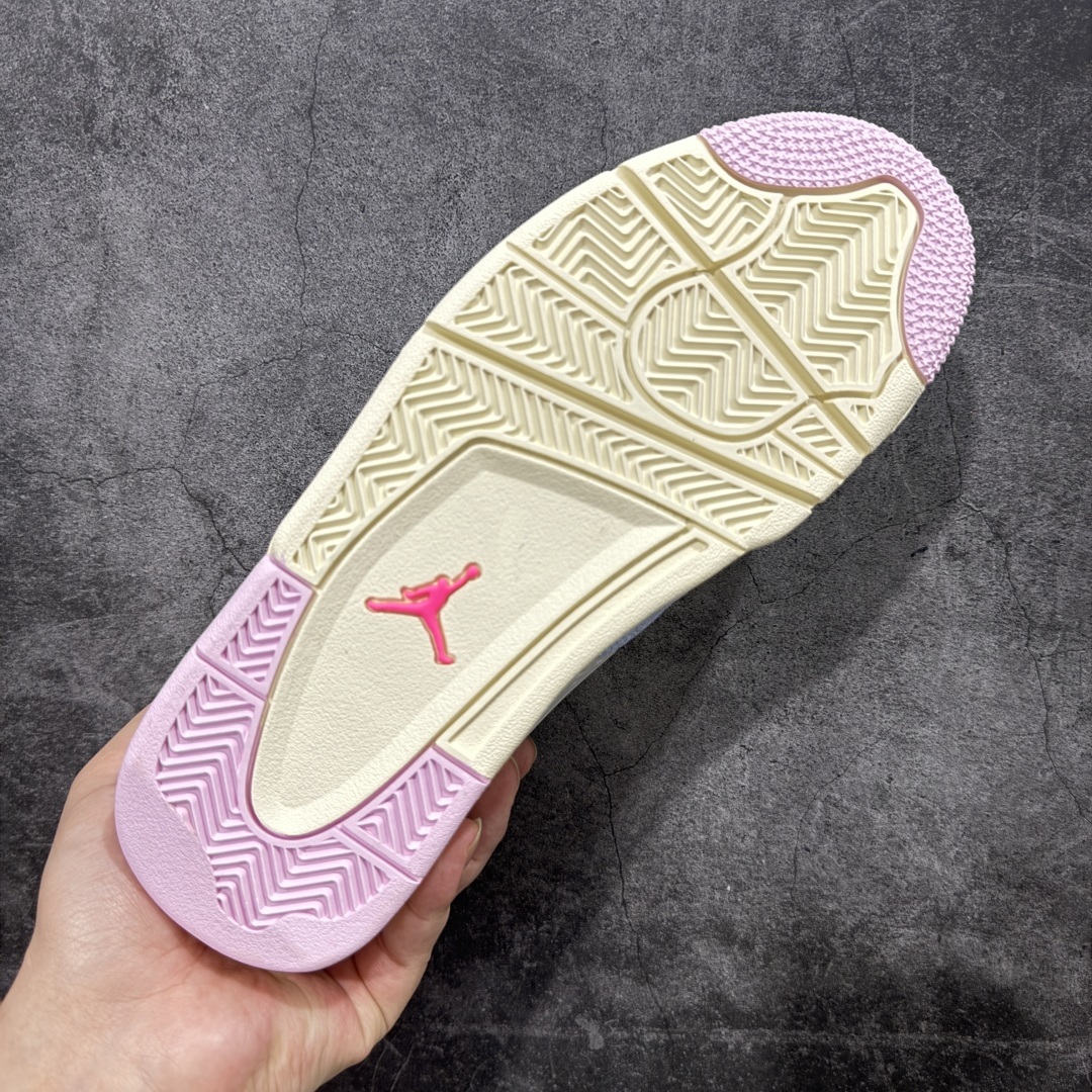 【纯原版】Air Jordan AJ4 RM 重置 重制版低帮复古篮球鞋 马卡龙白绿粉 IB4466