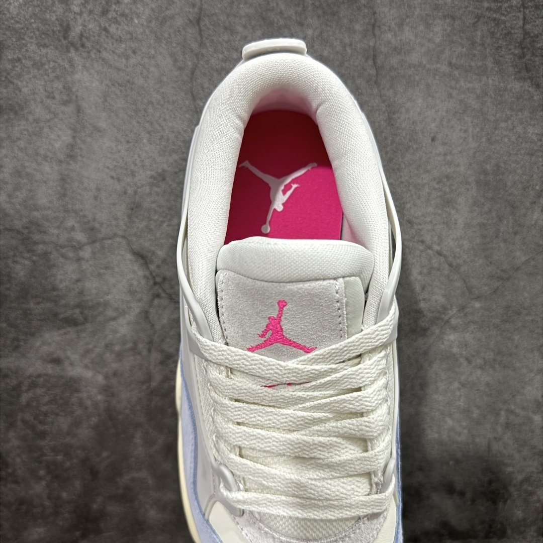 【纯原版】Air Jordan AJ4 RM 重置 重制版低帮复古篮球鞋 马卡龙白绿粉 IB4466