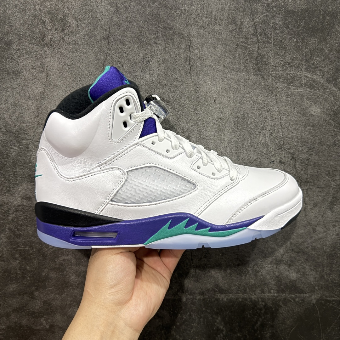 460 【PK纯原】Air Jordan 5 Retro AJ5乔5 男子文化篮球鞋 aj5白紫葡萄 HQ7978-100