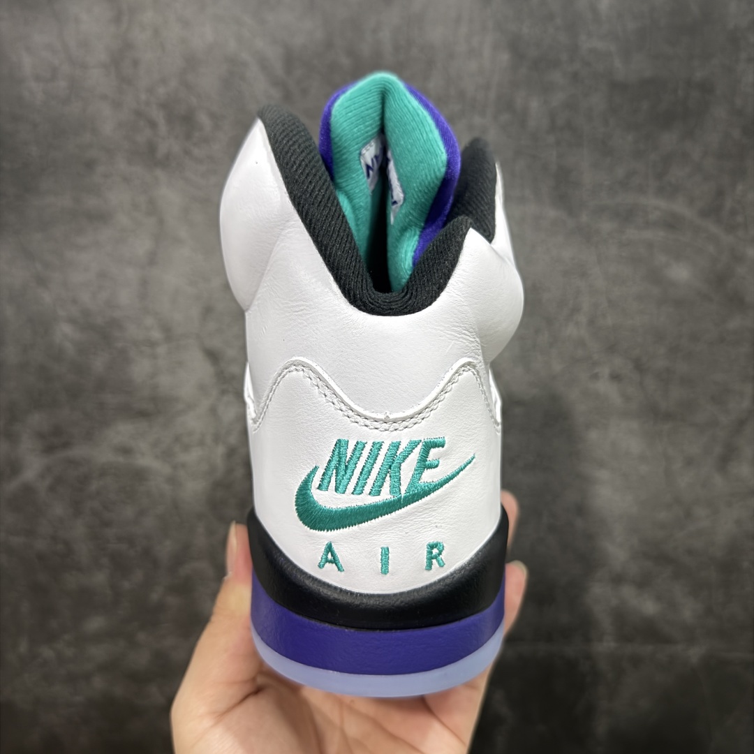 460 【PK纯原】Air Jordan 5 Retro AJ5乔5 男子文化篮球鞋 aj5白紫葡萄 HQ7978-100