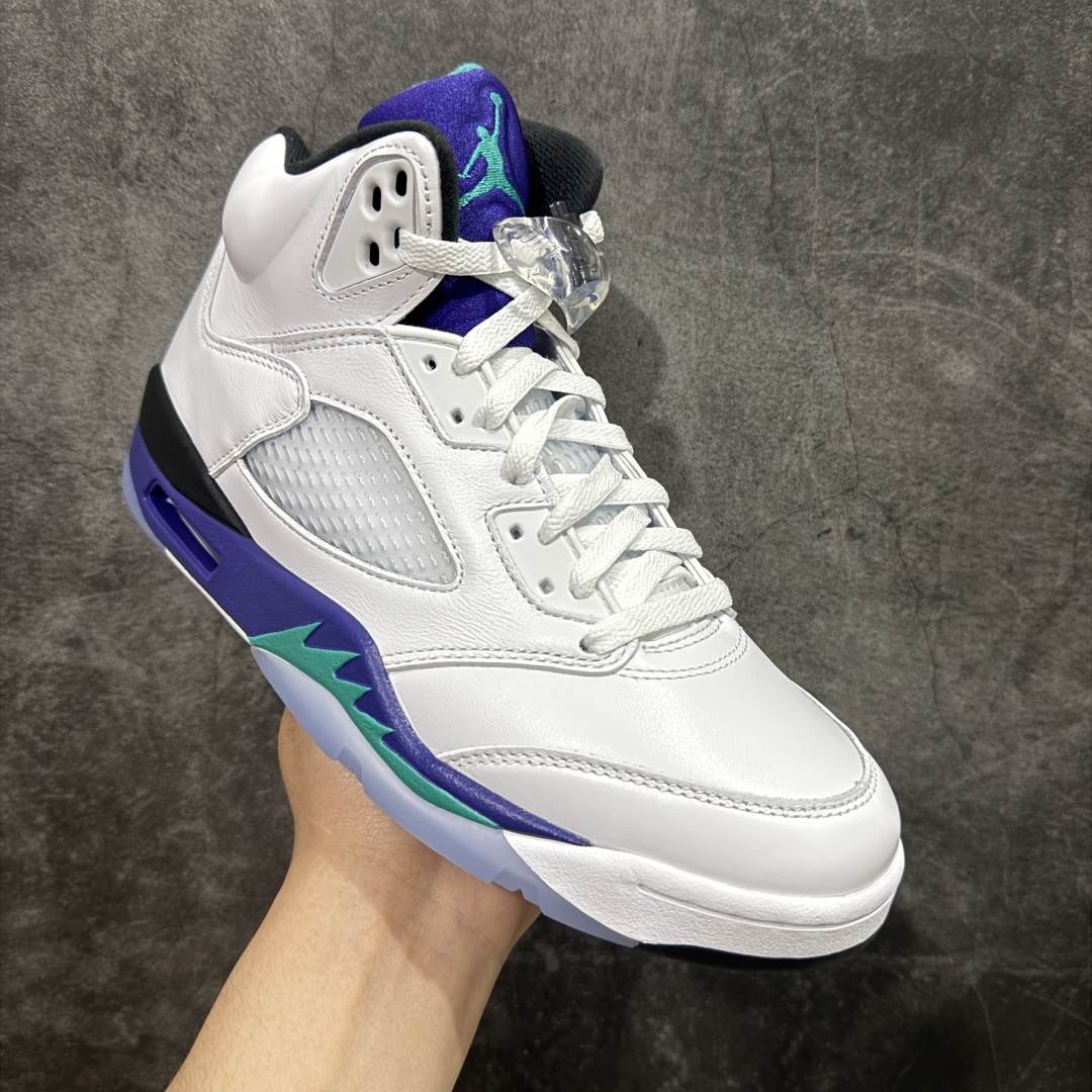 460 【PK纯原】Air Jordan 5 Retro AJ5乔5 男子文化篮球鞋 aj5白紫葡萄 HQ7978-100