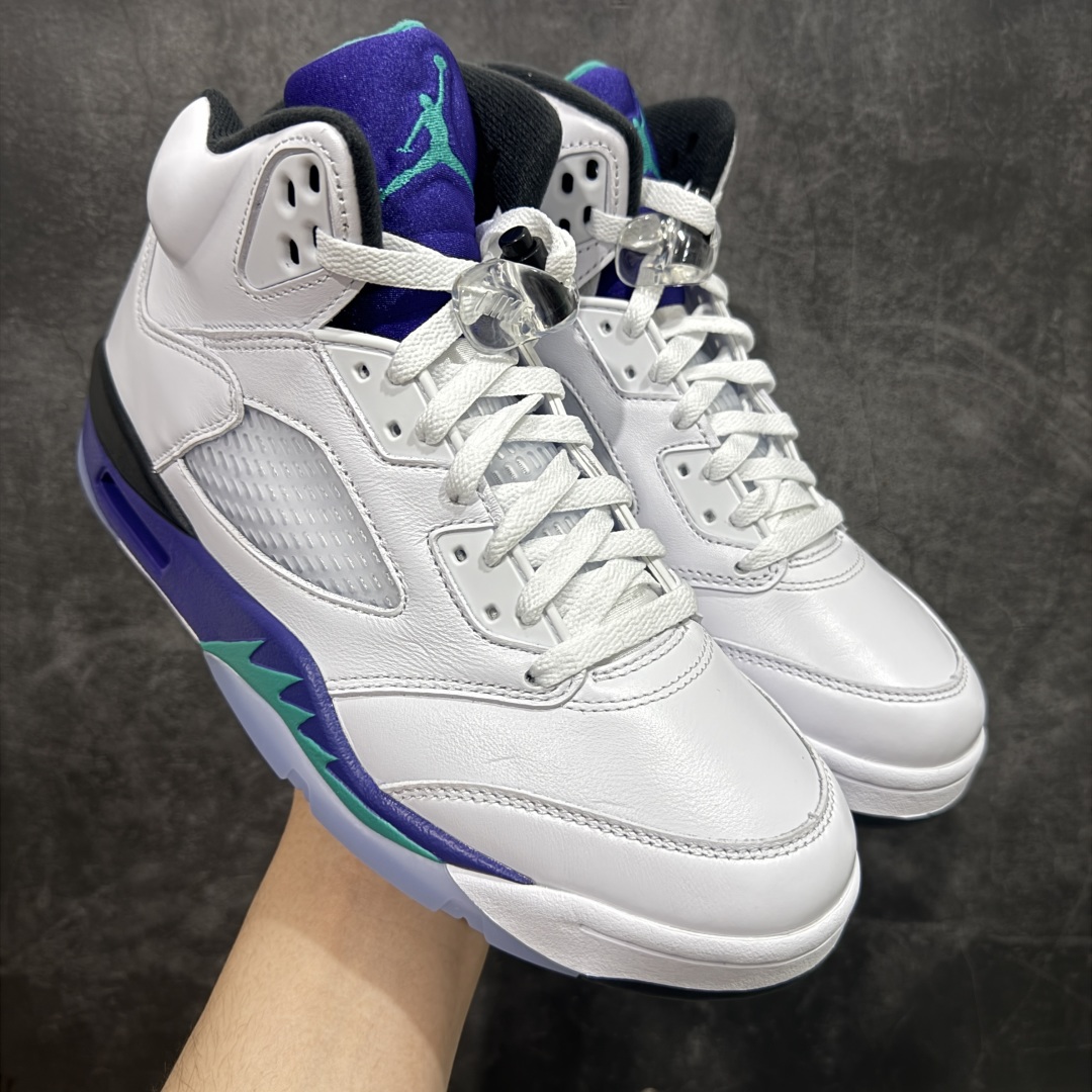  
【外贸纯原】Air Jordan 5 Retro AJ5乔5 男子文化篮球鞋 aj5白紫葡萄！货号H