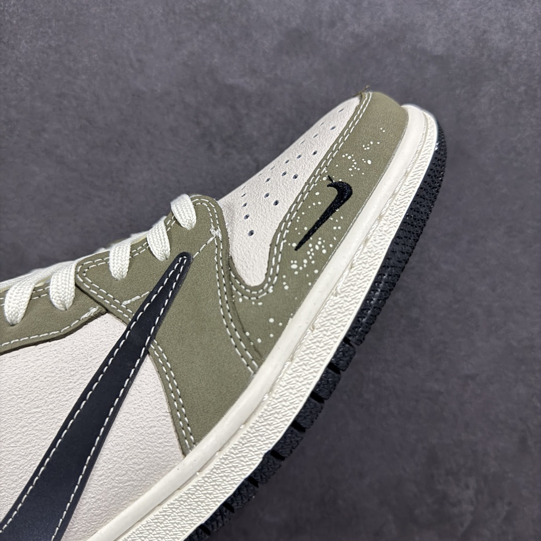 280 【定制版】Travis Scott x Fragment Design x Air Jordan 1 Low SP AJ1 斯图西联名 深豆绿 低帮文化休闲板鞋 LD2025-018