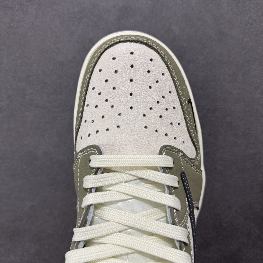 280 【定制版】Travis Scott x Fragment Design x Air Jordan 1 Low SP AJ1 斯图西联名 深豆绿 低帮文化休闲板鞋 LD2025-018