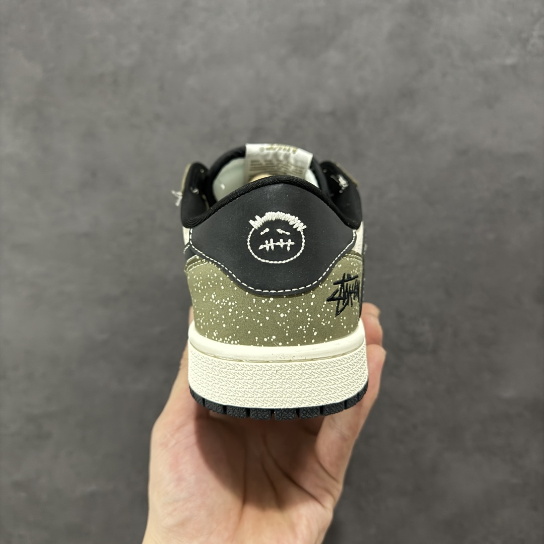 280 【定制版】Travis Scott x Fragment Design x Air Jordan 1 Low SP AJ1 斯图西联名 深豆绿 低帮文化休闲板鞋 LD2025-018