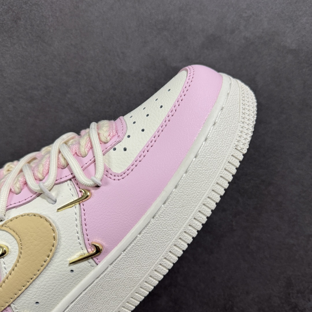  
【定制版】Nike Air Force 1 Low 07 粉白金四小钩绑带满天星
原楦头原纸板 打造