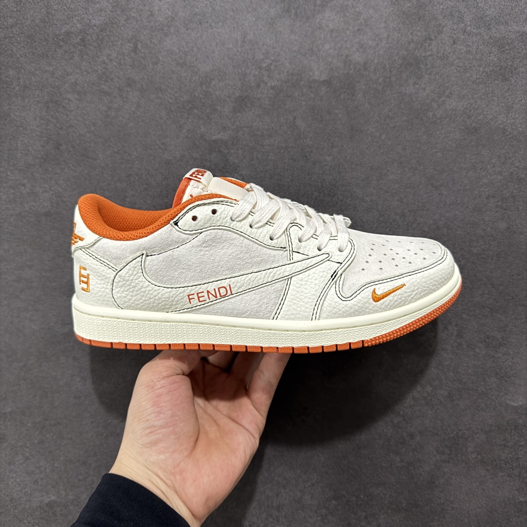 280 【定制版】Air Jordan 1 Low AJ1 乔1 芬迪联名 低帮文化休闲板鞋 XZ5749-002