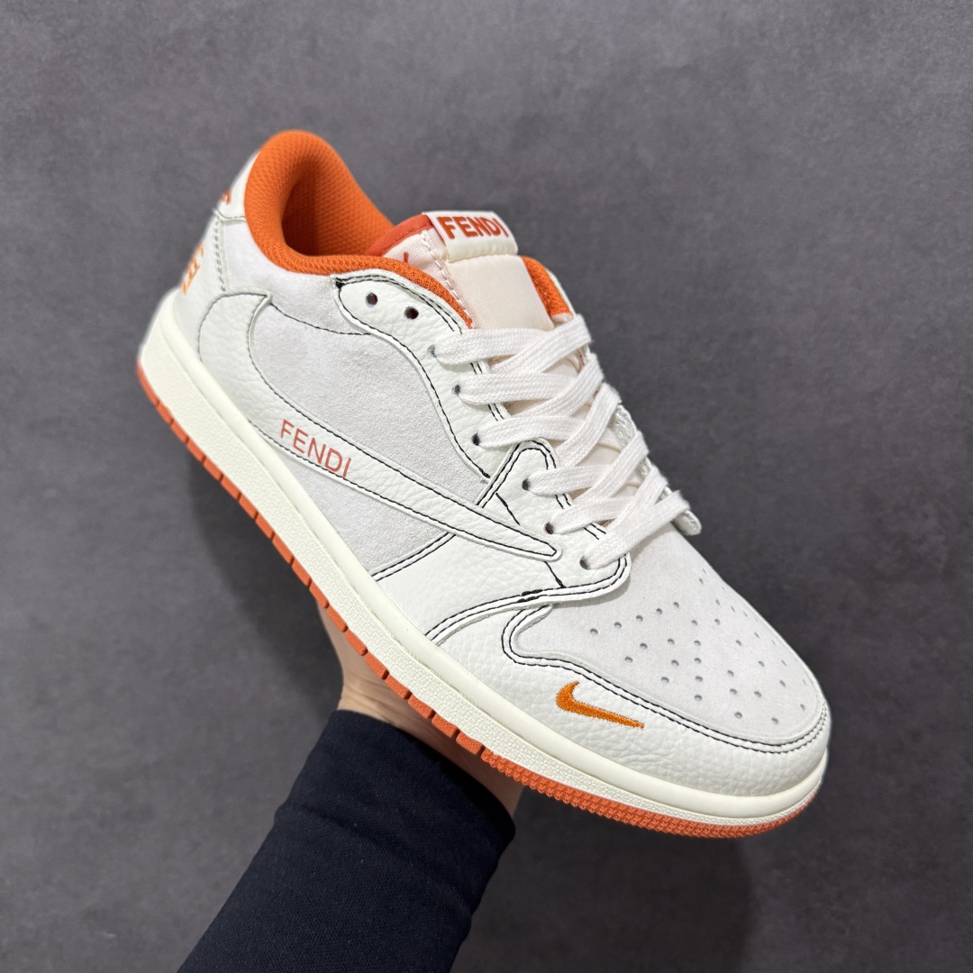 280 【定制版】Air Jordan 1 Low AJ1 乔1 芬迪联名 低帮文化休闲板鞋 XZ5749-002