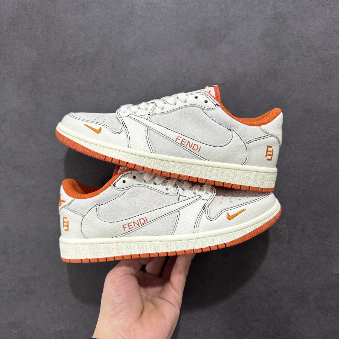 280 【定制版】Air Jordan 1 Low AJ1 乔1 芬迪联名 低帮文化休闲板鞋 XZ5749-002
