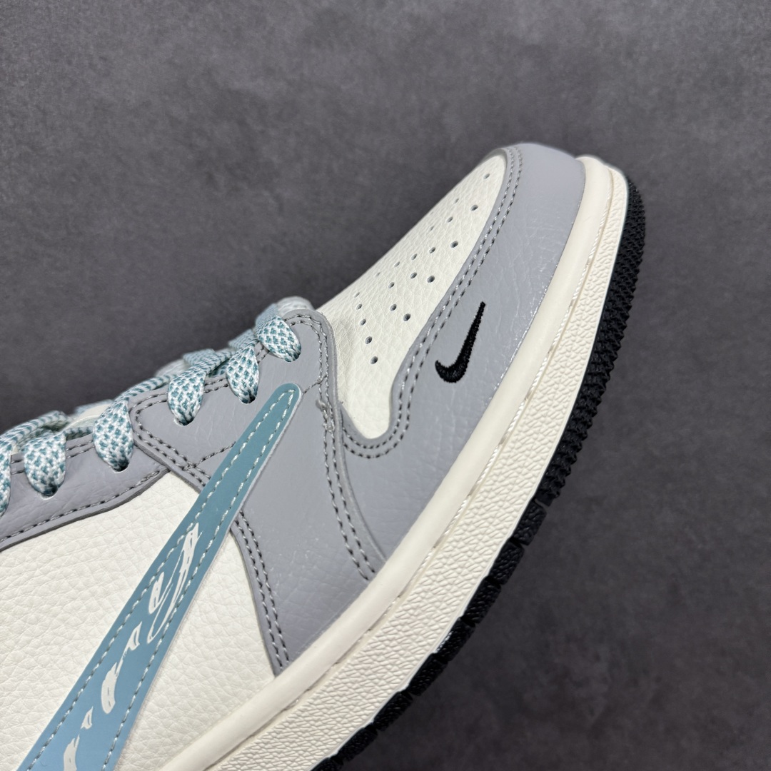 260 【定制版】Travis Scott x Nike Air Jordan 1 Low x BURBRRY Air Jordan 1 Low 反转灰白蓝小钩满天星倒钩 XF8698-072