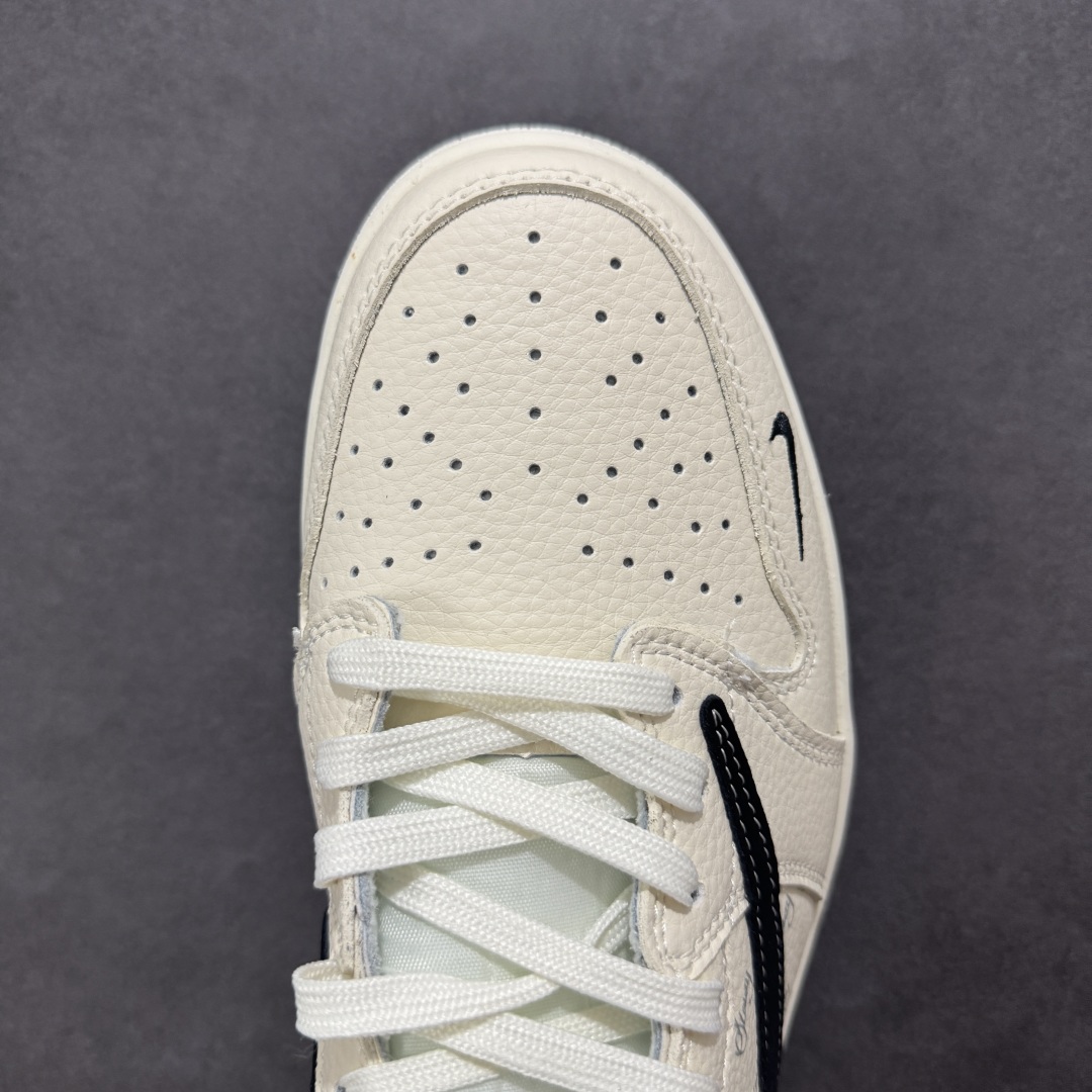 280 【定制版】Travis Scott x Fragment Design x Air Jordan 1 Low SP AJ1 斯图西联名 米黑小倒钩 低帮文化休闲板鞋 XS2024-043