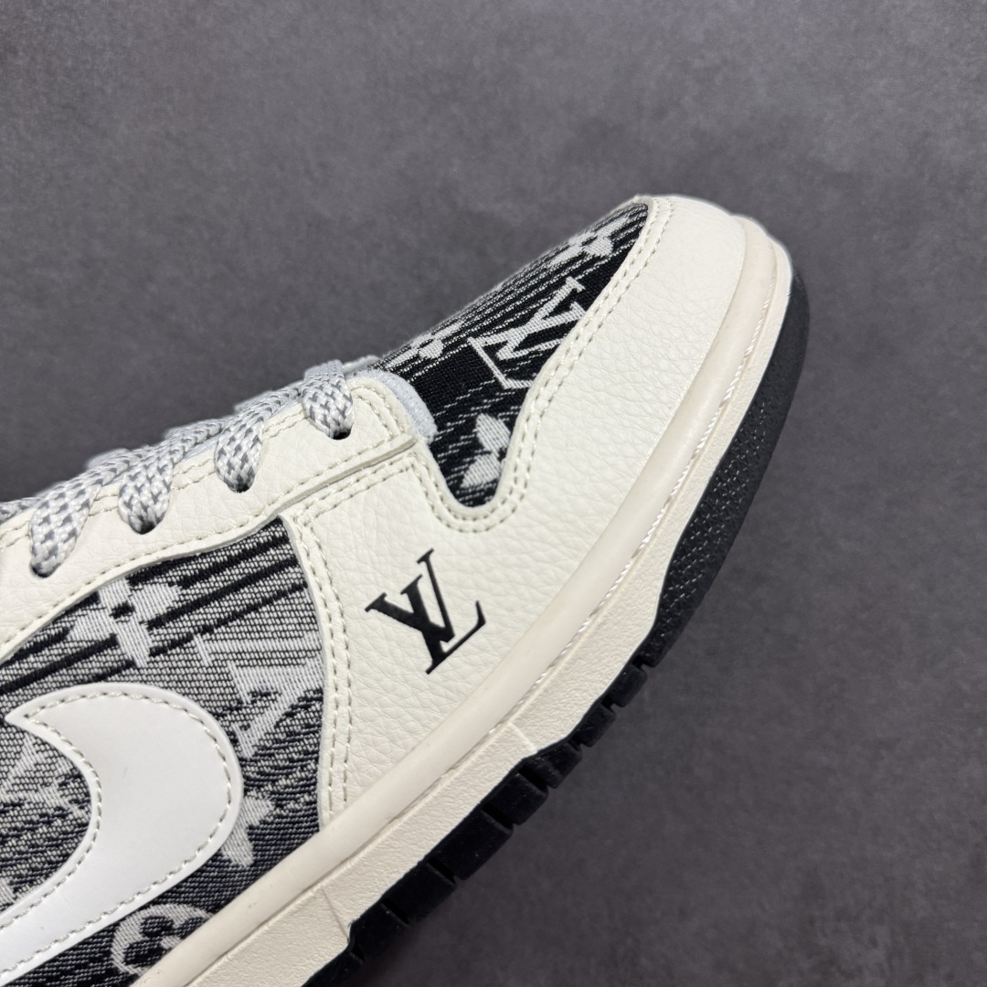 280 【定制版】Nike SB Dunk Low LV联名 黑白织布白勾 FC1688-229