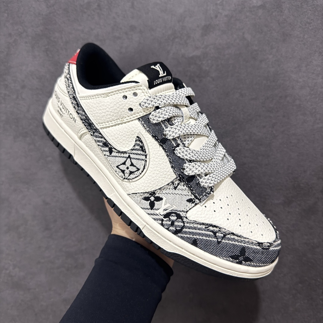 【定制版】Nike SB Dunk Low x Louis Vuitton 黑白牛仔 JY6988-110