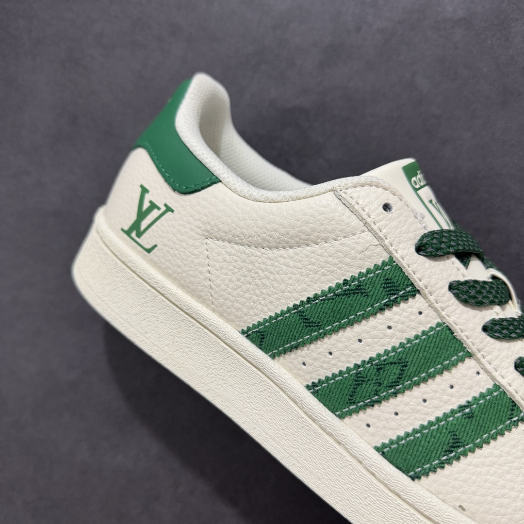 【定制版】AD Originals Superstar x Louis Vuitton 白绿 XS0003