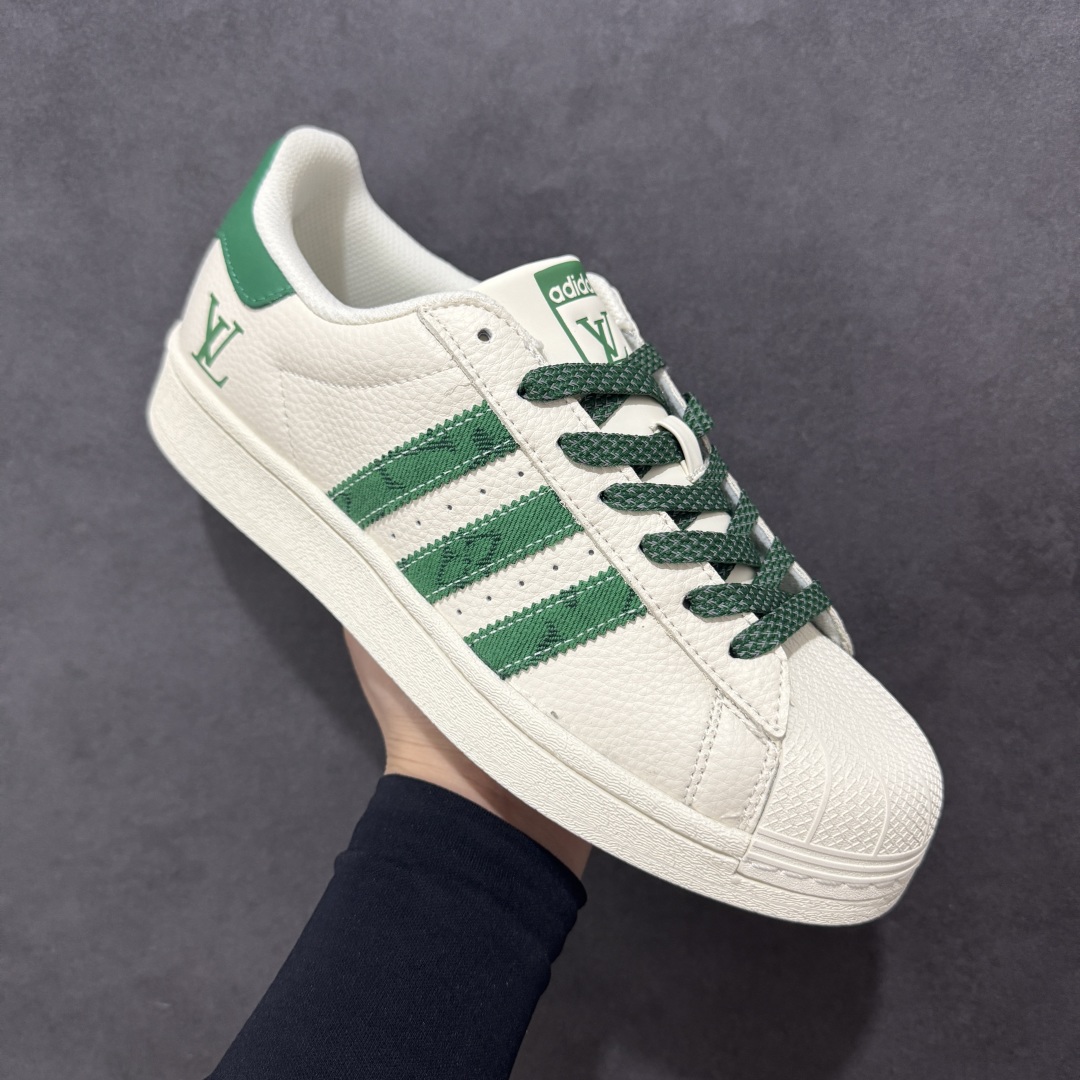 【定制版】AD Originals Superstar x Louis Vuitton 白绿 XS0003