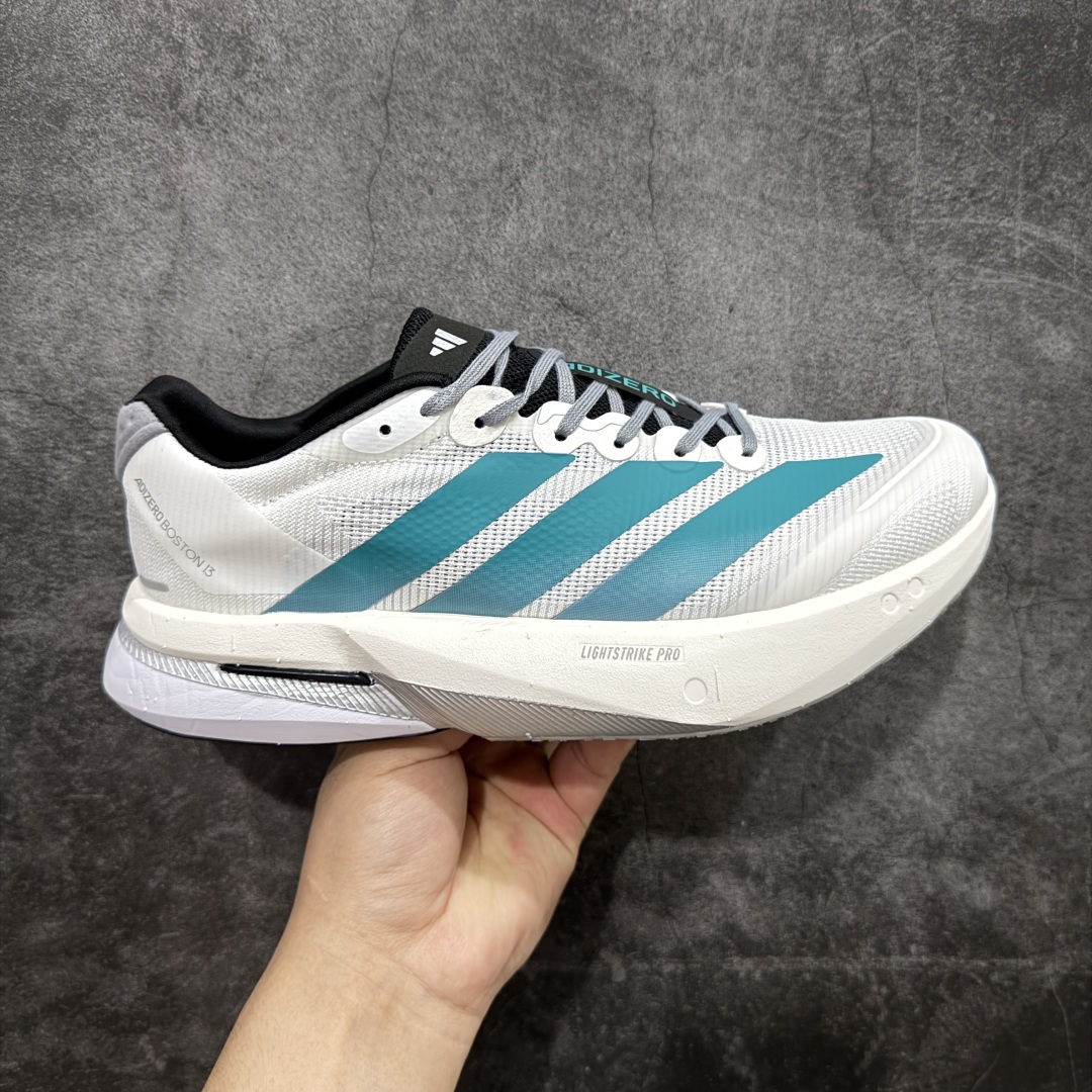 210 【纯原版】Ad Adizero Boston 13 阿迪马拉松系列超轻防滑训练跑步运动鞋 JR4791