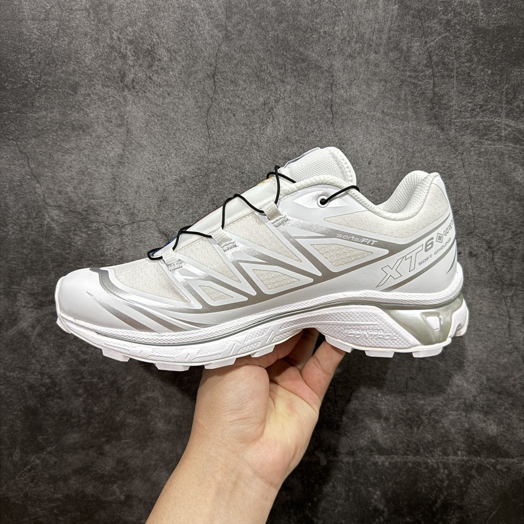 【巅峰版】 Salomon XT-6 Gore-Tex防水款
萨洛蒙复古潮流户外机能登山跑鞋 白银
