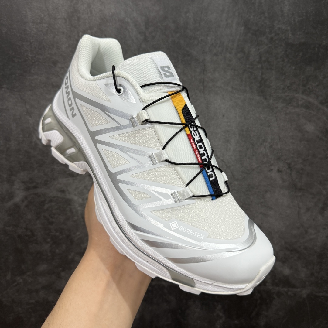 【巅峰版】 Salomon XT-6 Gore-Tex防水款
萨洛蒙复古潮流户外机能登山跑鞋 白银