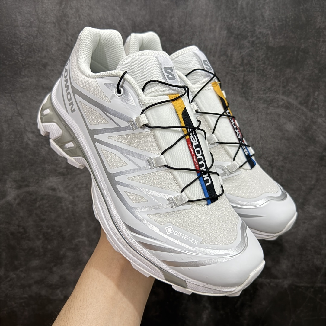 【巅峰版】 Salomon XT-6 Gore-Tex防水款
萨洛蒙复古潮流户外机能登山跑鞋 白银