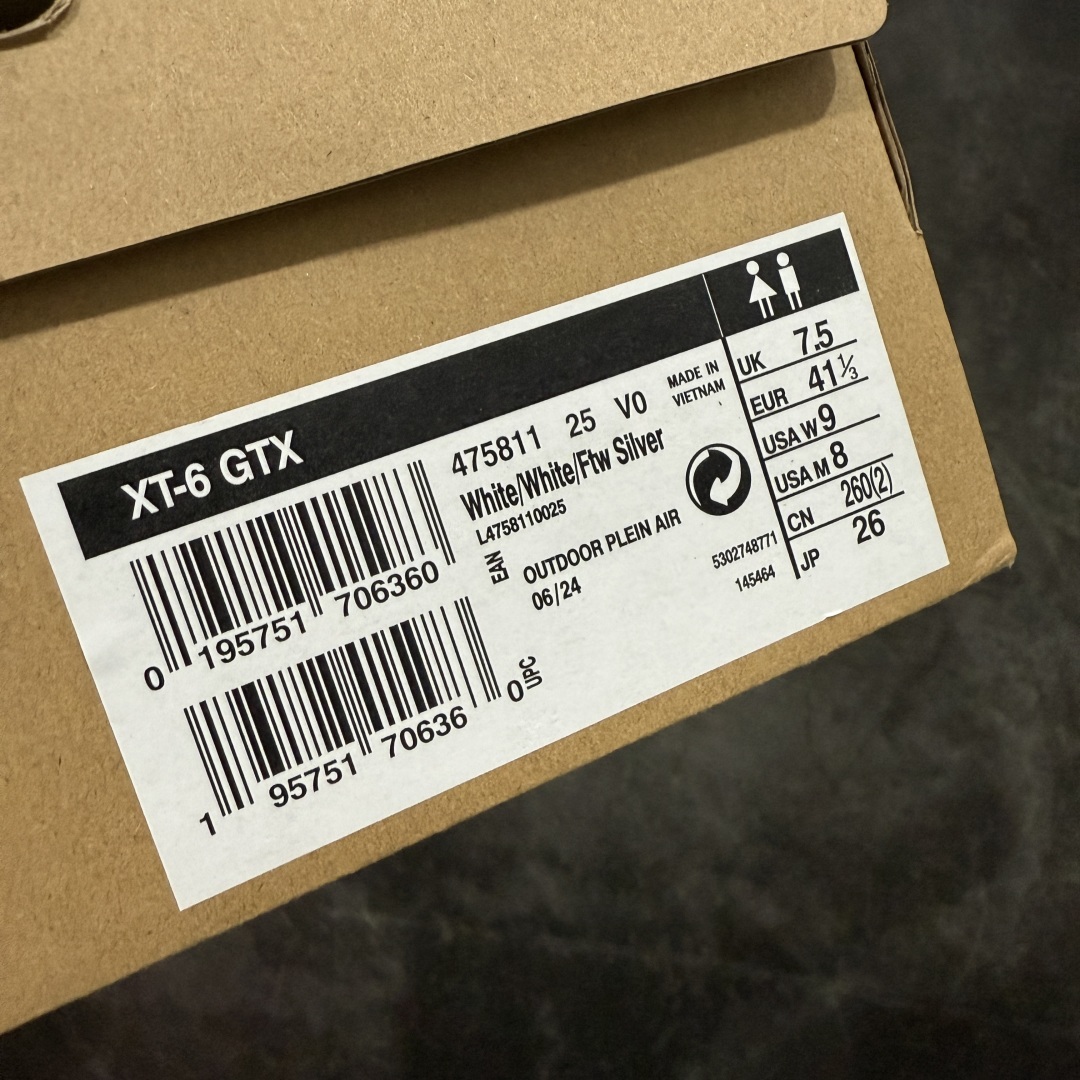 【巅峰版】 Salomon XT-6 Gore-Tex防水款
萨洛蒙复古潮流户外机能登山跑鞋 白银