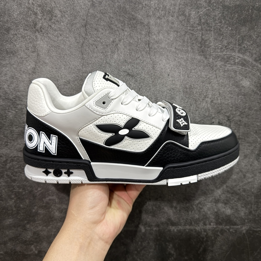 580 【佛山顶级超A版】Louis Vuitton LV Trainer系列 黑白熊猫魔术贴