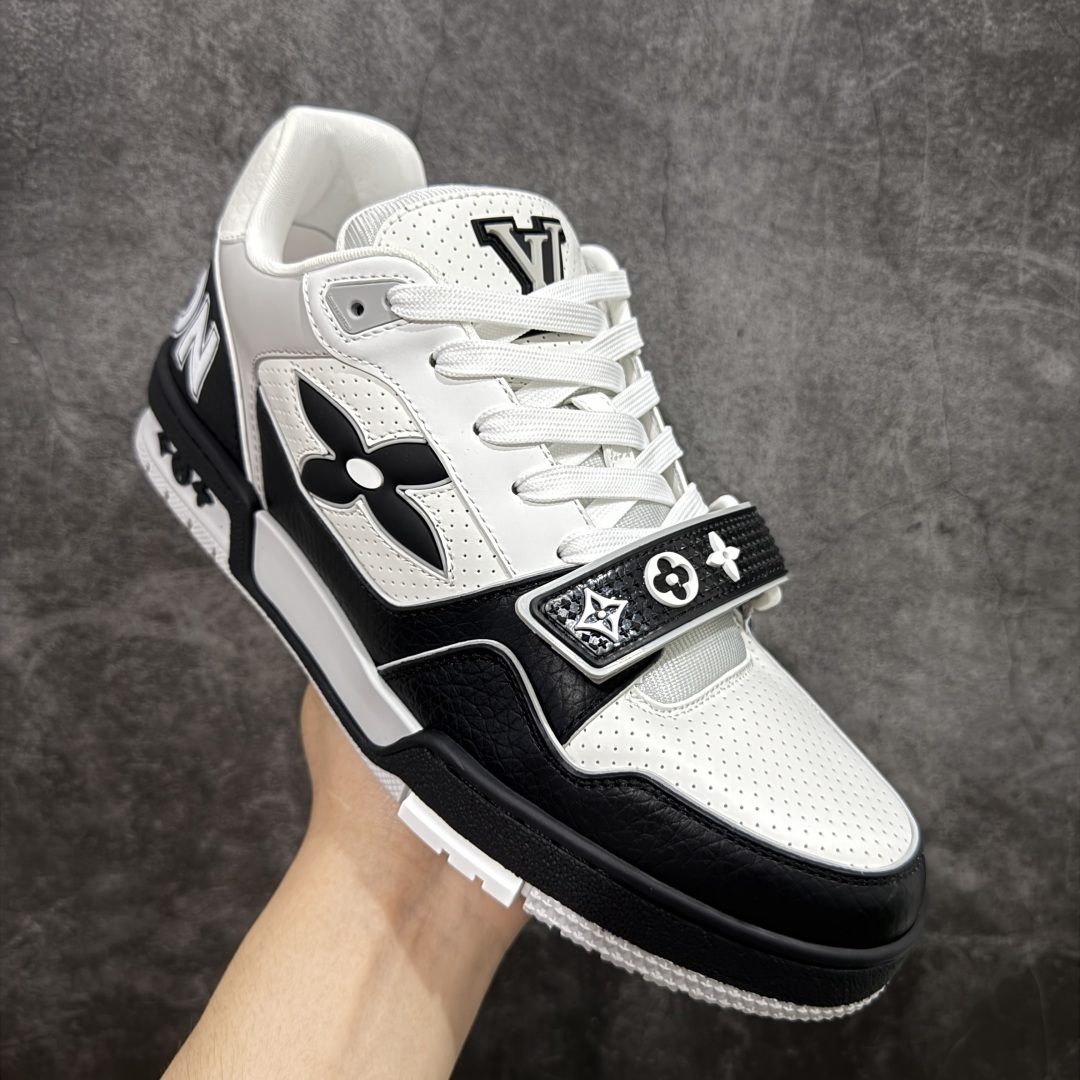 580 【佛山顶级超A版】Louis Vuitton LV Trainer系列 黑白熊猫魔术贴