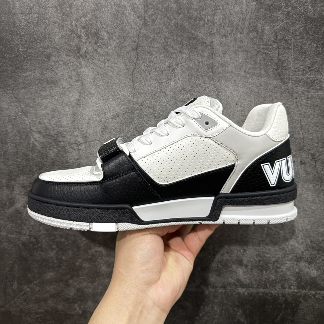 580 【佛山顶级超A版】Louis Vuitton LV Trainer系列 黑白熊猫魔术贴