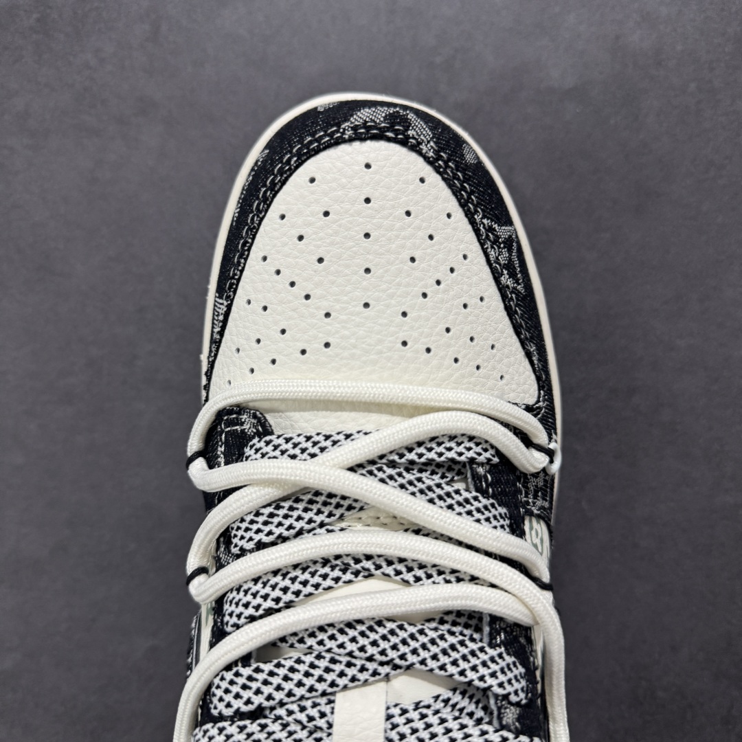 300 【定制版】Nike SB Dunk Low LV联名 绑带黑牛仔印花 周年高端定制 低帮休闲板鞋 YX5066-320