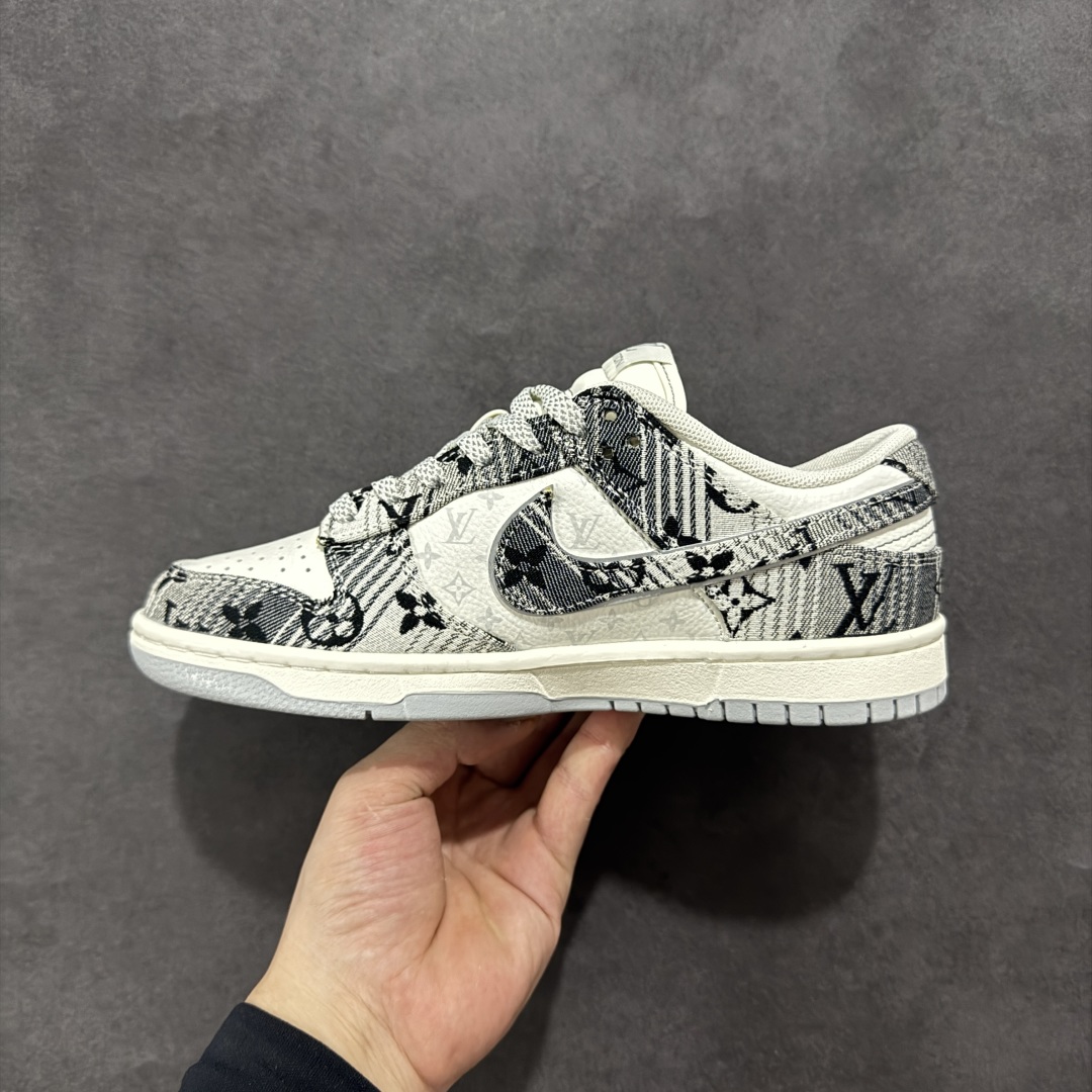 280 【定制版】Nike SB Dunk Low LV联名 灰牛仔 周年高端定制 低帮休闲板鞋 SC9772-807