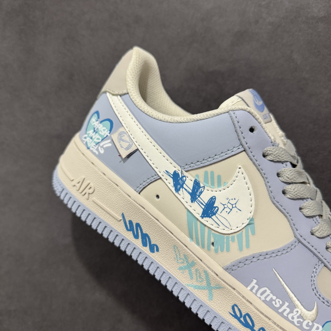 260 【定制版】520系列限定 “蓝星爱情”Nike Air Force 1 “Blue Star Love”空军一号定制低帮板鞋 DB3301-991