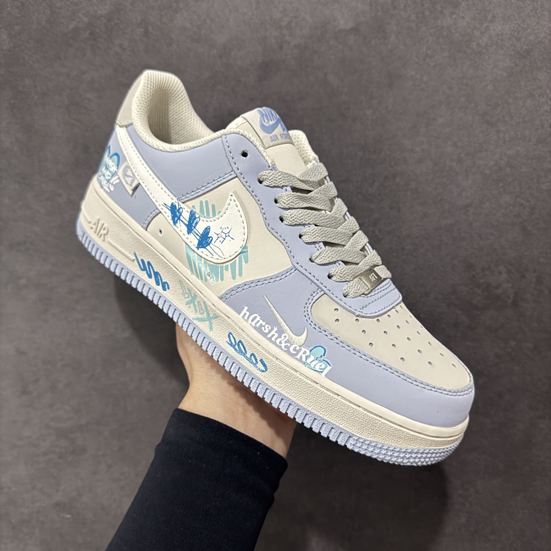 260 【定制版】520系列限定 “蓝星爱情”Nike Air Force 1 “Blue Star Love”空军一号定制低帮板鞋 DB3301-991